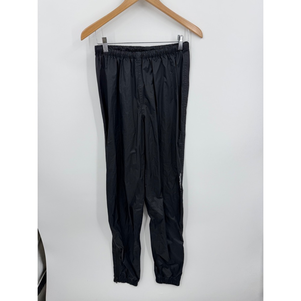 Bellwether 1611 Rain Pants Mens Large Black Ripstop Cycling Reflective Ankle Zip